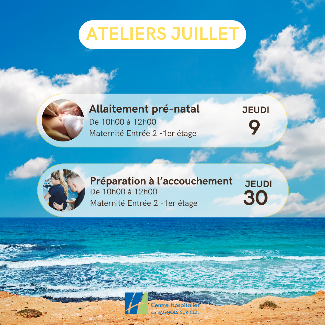 Programme des ateliers de mai - Maternité