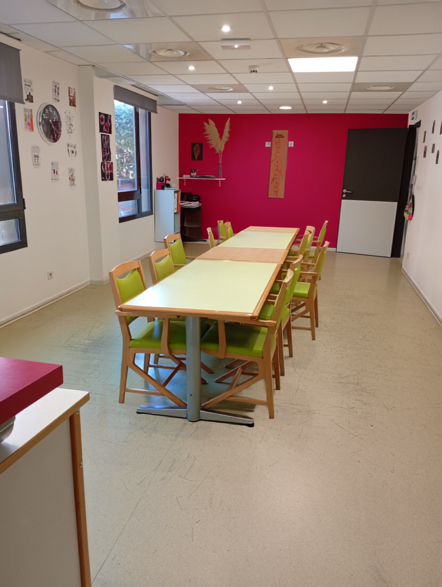 Salle à manger de l'accueil de jour