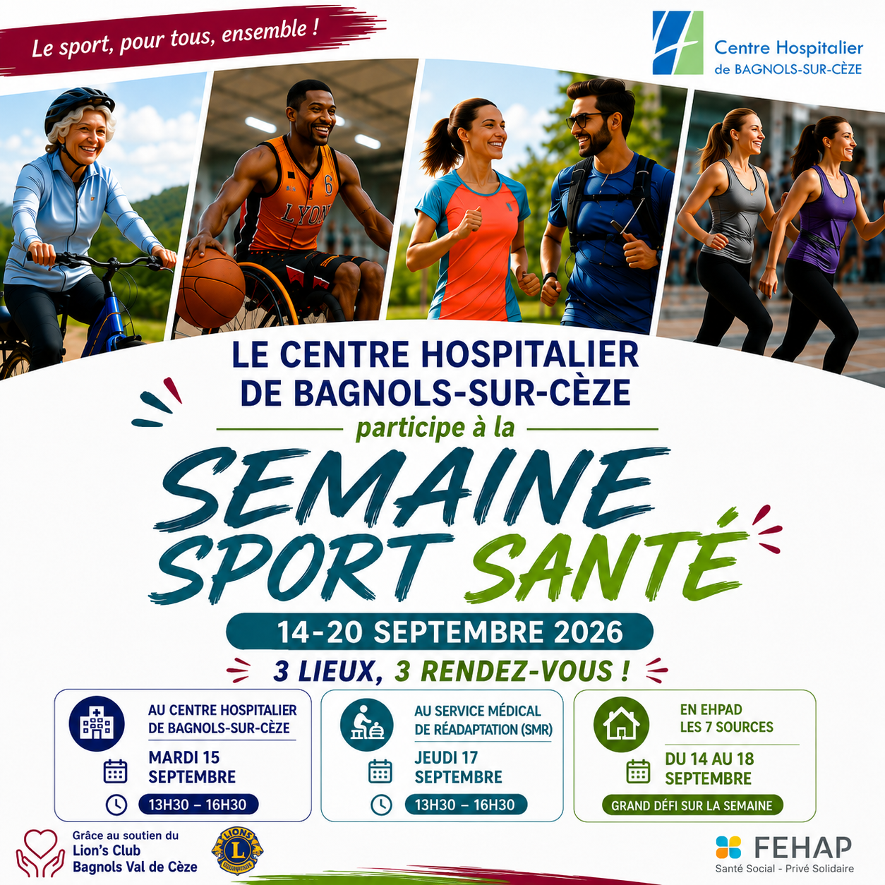 Semaine Sport et Santé au Centre Hospitalier de Bagnols-sur-Cèze